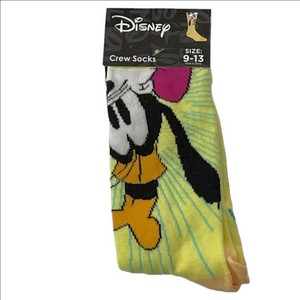 4/$25 Disney Character Goofy Crew Socks Unisex Novelty Crazy Socks New